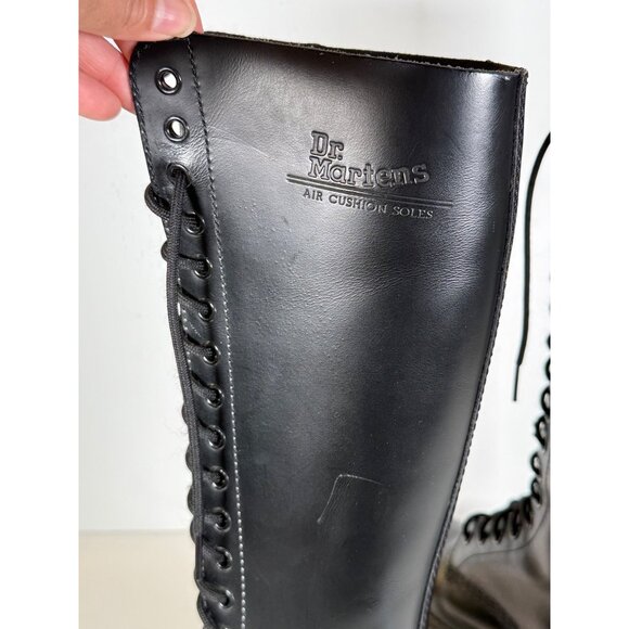 Dr. Martens 11300 Black Leather Tall Combat Boots 20 Eyelet Unisex - Picture 15 of 15